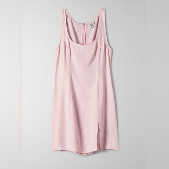 Aritzia Sunday Best powder pink Honey Ryder sleeveless mini shift dress - XS NWT - Picture 6 of 6